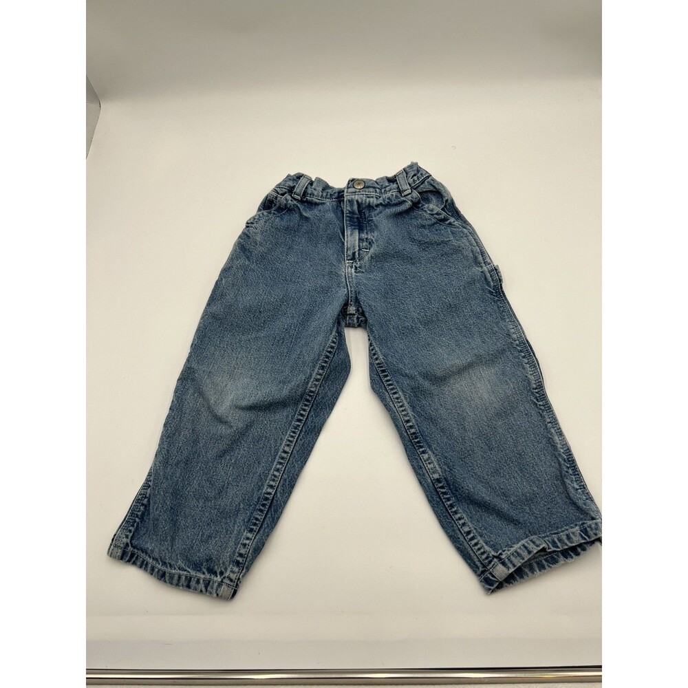 Y2K OshKosh B'Gosh 4T Denim Carpenter Jeans Toddler Elastic Waist Vintage